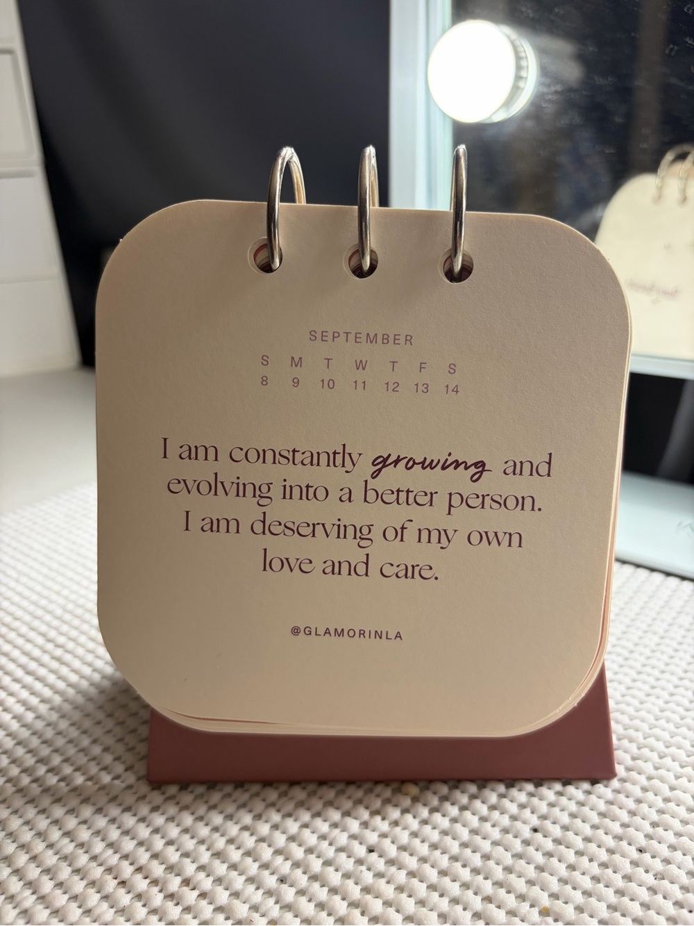 Rare beauty mini desktop calendar
